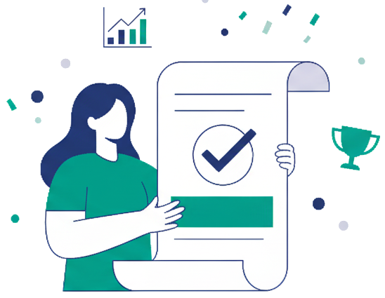 Illustration showing final report delivery